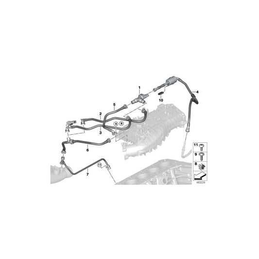 Genuine BMW 13908681537 G01 G02 Fuel Tank Breath.Line With Resonator (Inc. X3) | ML Performance UK Car Parts