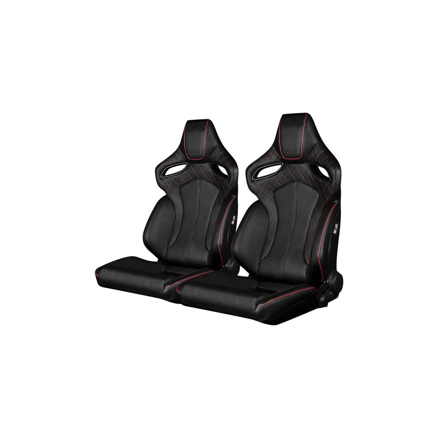 BRAUM Orue Series Racing Seats (Diamond Ed. Red Stitching) – Pair | ML Performance UK Car Parts