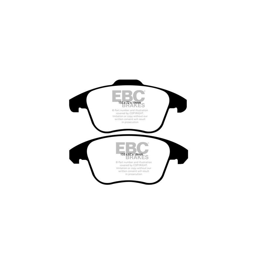 EBC DP1960 Citroen Opel Peugeot Vauxhall Ultimax Front Brake Pads - Girling/TRW/Bosch Caliper 2 | ML Performance UK Car Parts