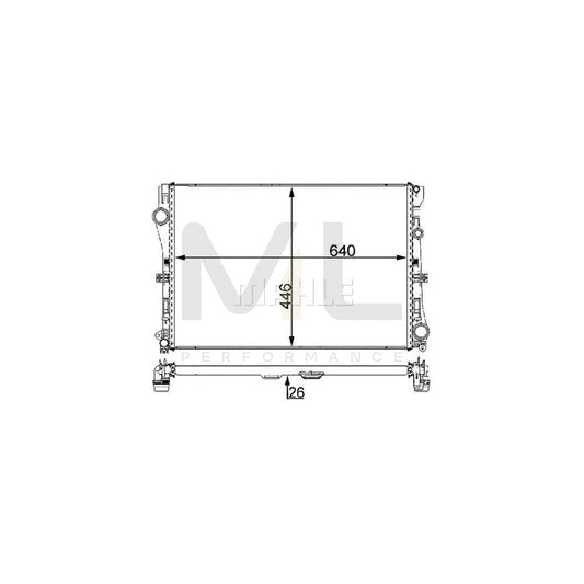 MAHLE ORIGINAL CR 2101 000P Engine radiator Brazed cooling fins, Aluminium | ML Performance Car Parts