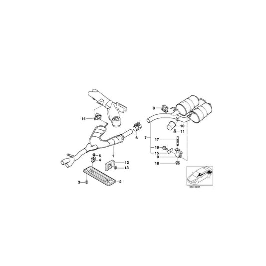 Genuine BMW 18101436532 E39 Center Muffler (Inc.  & 528i) | ML Performance UK Car Parts