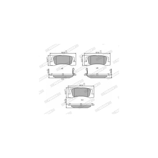Ferodo Fsl1278 Brake Pad Set Fuse Technology Not Prepared For Wear Indicator