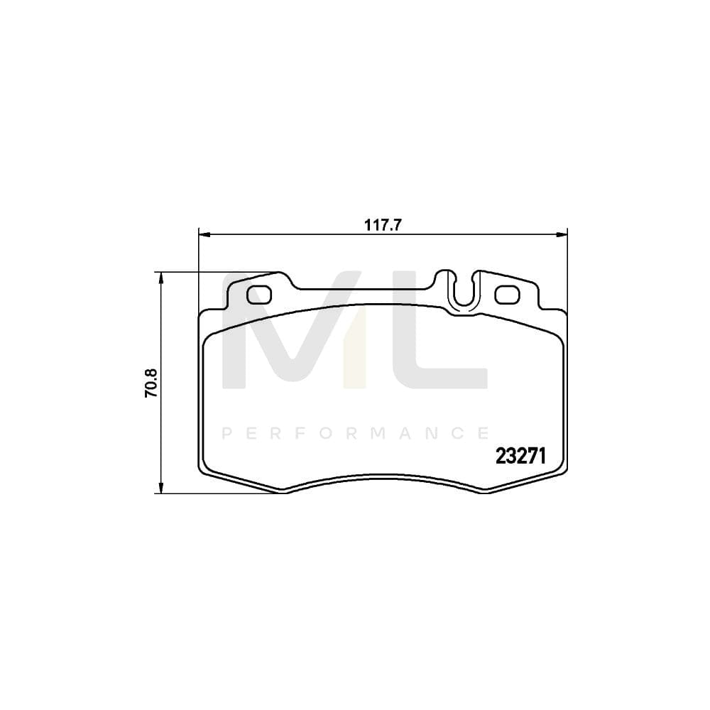 Hella 8DB 355 008-691 Brake Pad Set Prepared For Wear Indicator | ML Performance Car Parts