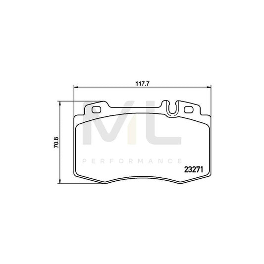 Hella 8DB 355 008-691 Brake Pad Set Prepared For Wear Indicator | ML Performance Car Parts