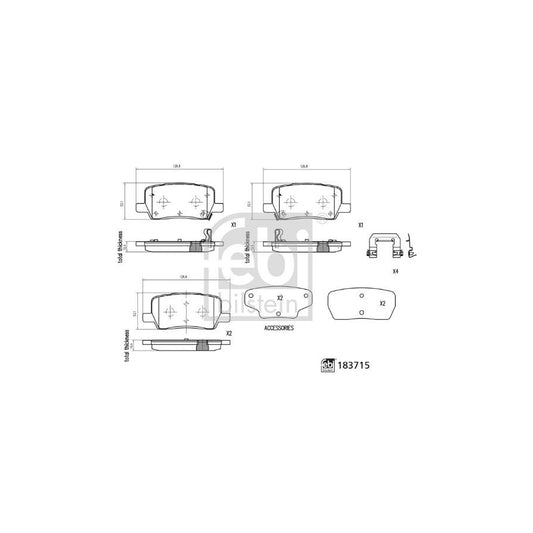 Febi Bilstein 183715 Brake Pad Set
