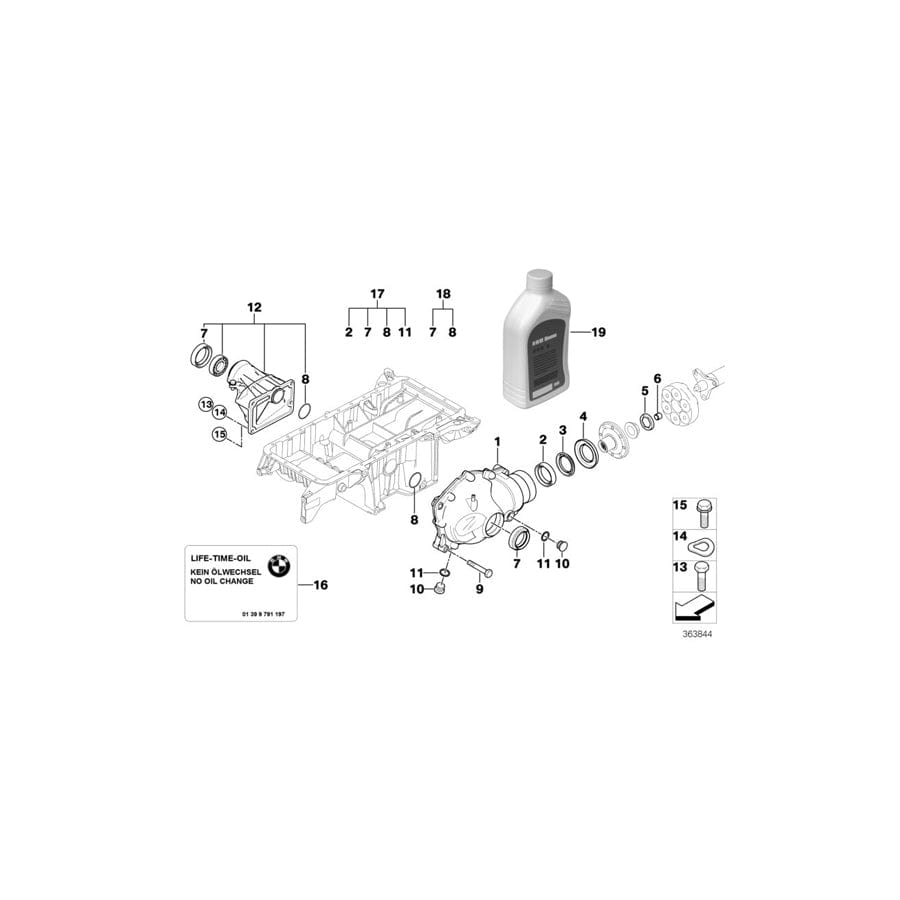 Genuine BMW 31507500797 E46 E83 At-Front Differential I=42:13=3,23 (Inc. 325xi & X3 3.0sd) | ML Performance UK Car Parts