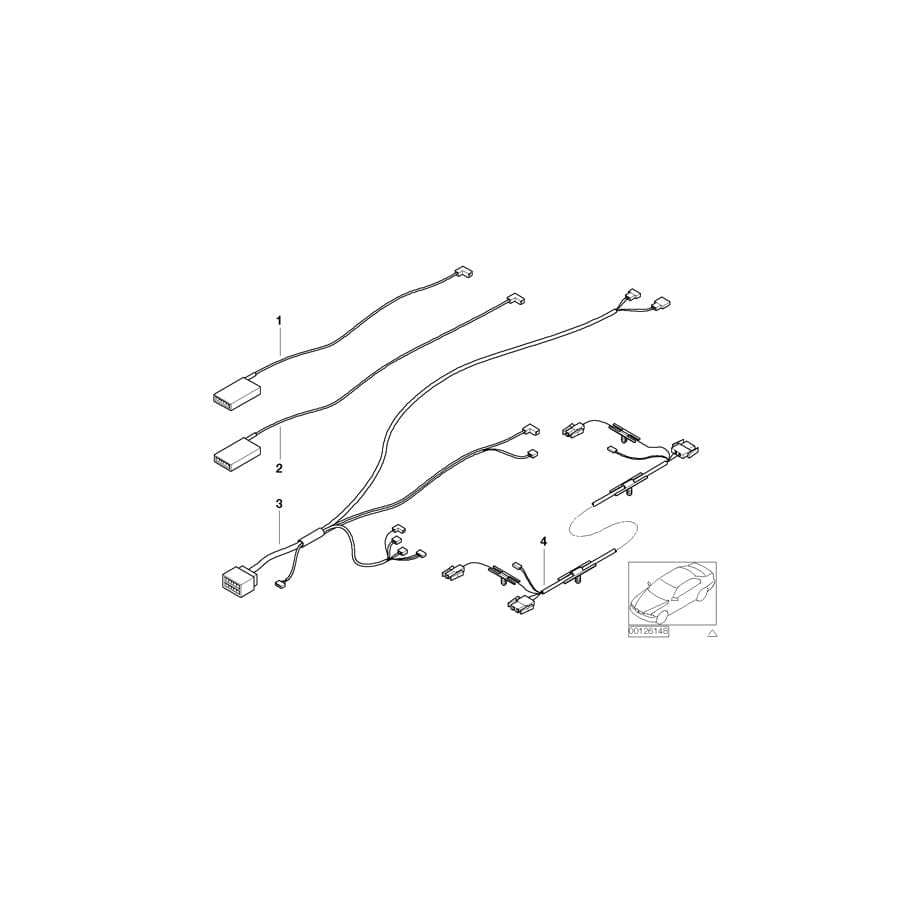 Genuine BMW 54348269087 E46 Wiring Hrness,Fully Autom.Fldng Top Rght (Inc. 318Ci) | ML Performance UK Car Parts