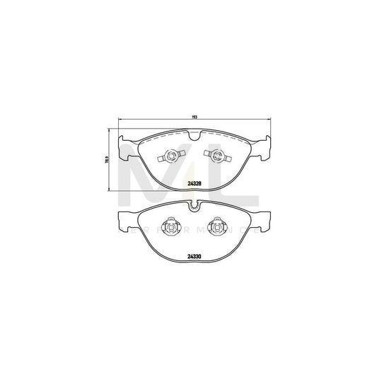 Brembo P 06 066 Brake Pad Set Prepared For Wear Indicator, With Piston Clip | ML Performance Car Parts