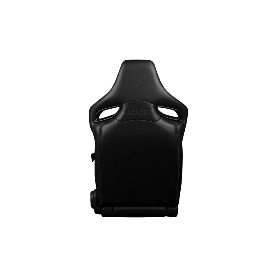 BRAUM Orue-S Series Sport Reclinable Seats (Black Leatherette Honeycomb Alcantara Red Stitching) – Priced Per Pair