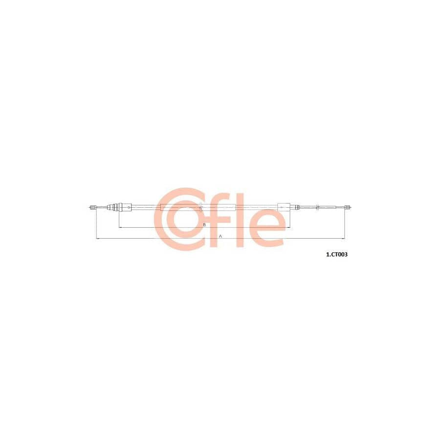 Cofle 92.1.Ct003 Hand Brake Cable For Citroën C3