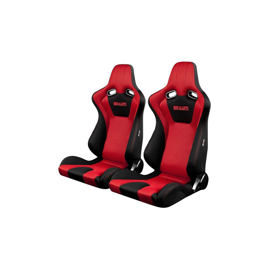 BRAUM Venom Series Racing Seats (Black & Red) – Pair | ML Performance UK Car Parts