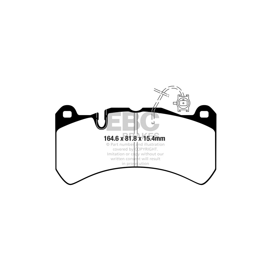 EBC DP52354NDX Alfa Romeo Bluestuff NDX Front Brake Pads  - Brembo Caliper (Inc. Giulia & Stelvio) 2 | ML Performance UK Car Parts