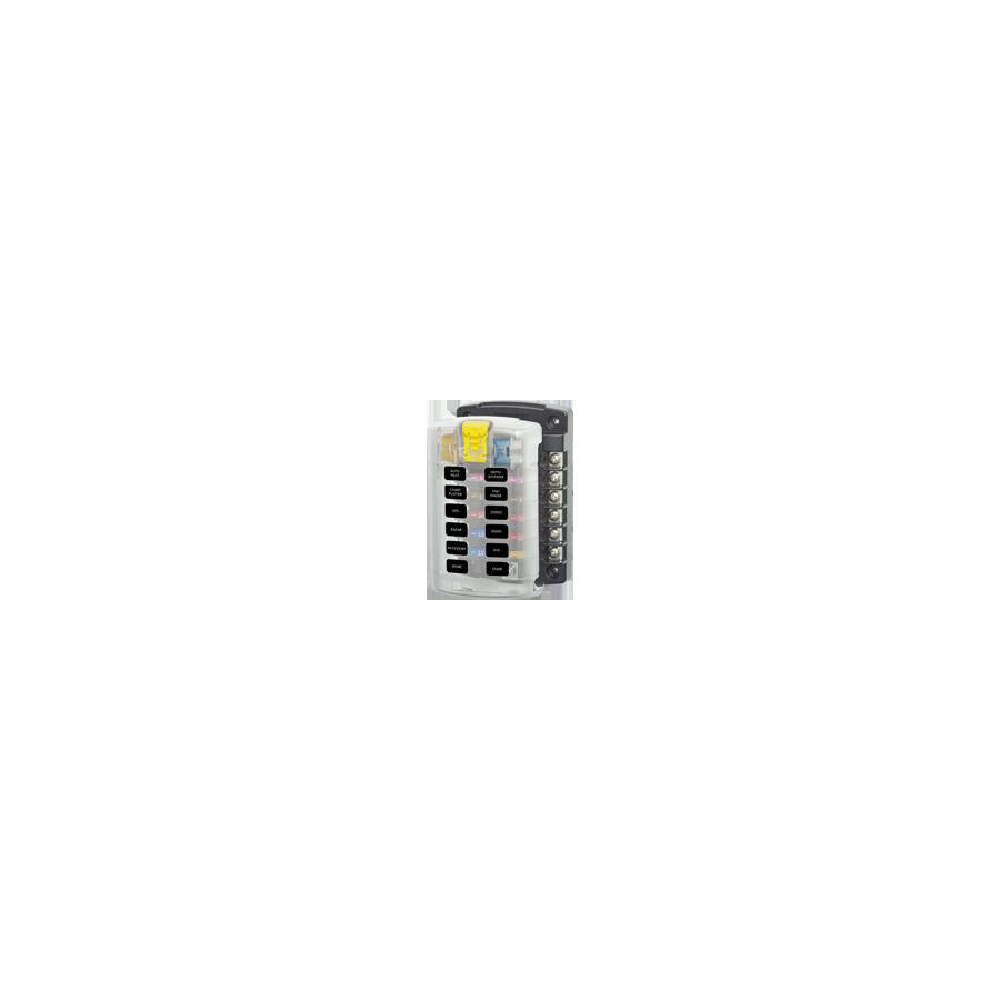Blue Sea Systems Fuse Block ST-Blade 12 Circuits with Grounding/cvr - 5026B-BSS | ML Performance UK Car Parts