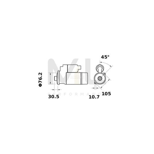 MAHLE ORIGINAL MS 98 Starter motor 12V 2,0kW, Teeth Quant.: 9 | ML Performance Car Parts