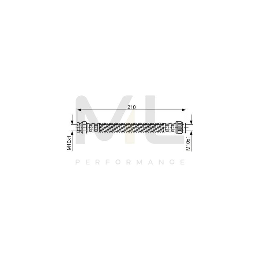 BOSCH 1 987 476 867 Brake Hose 190mm, M10x1 | ML Performance Car Parts