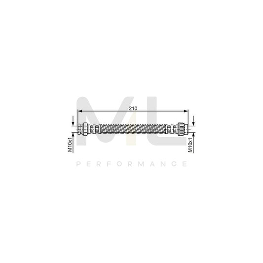 BOSCH 1 987 476 867 Brake Hose 190mm, M10x1 | ML Performance Car Parts