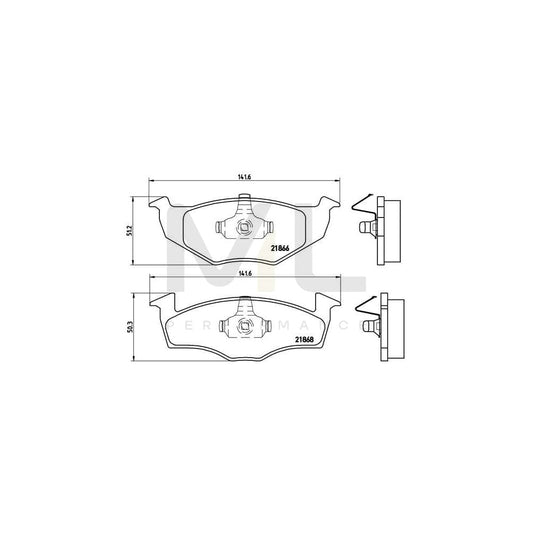 Brembo P 85 030 Brake Pad Set Excl. Wear Warning Contact | ML Performance Car Parts