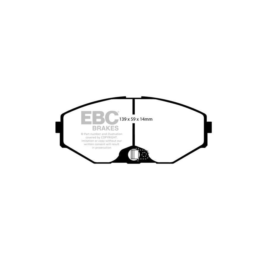 EBC PD01KF1095 Nissan QX Greenstuff Front Brake Pad & Plain Disc Kit  2 | ML Performance UK Car Parts