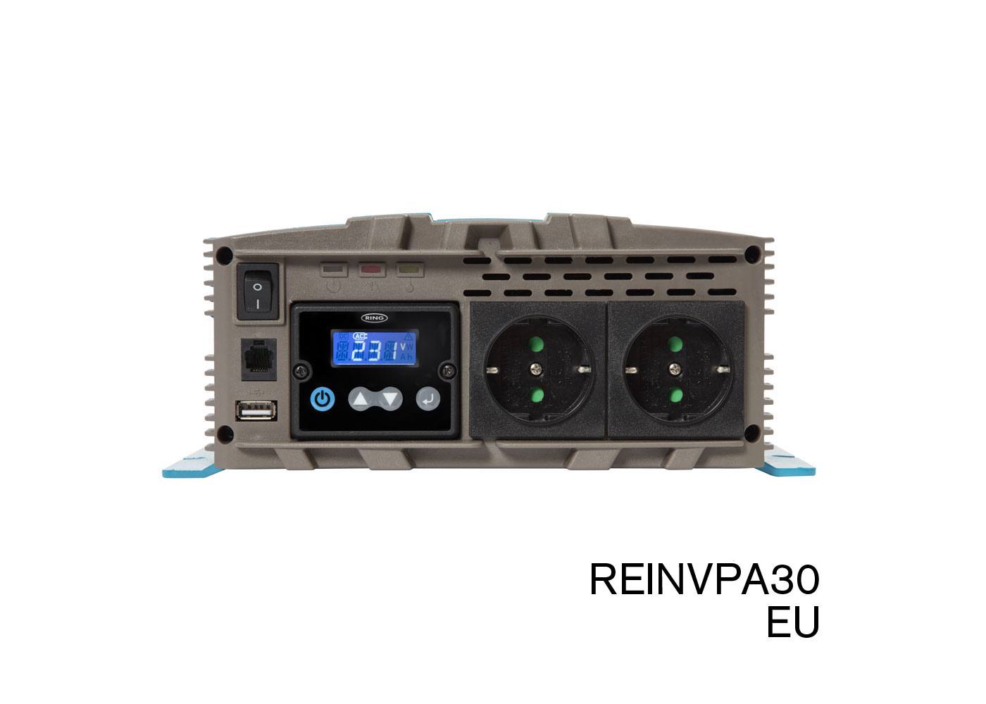 RING RINVPA10 12V DC to 230V AC, 1000W Pure Sine Wave Inverter (2 x UK Sockets) | ML Performance