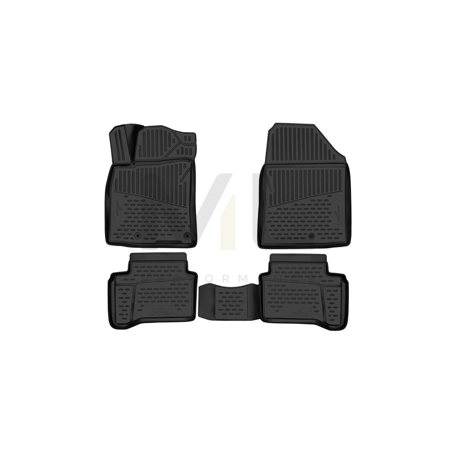 WALSER Tailored, XTR 75200 Floor mat set Elastomer, Front and Rear, Black | ML Performance Car Parts