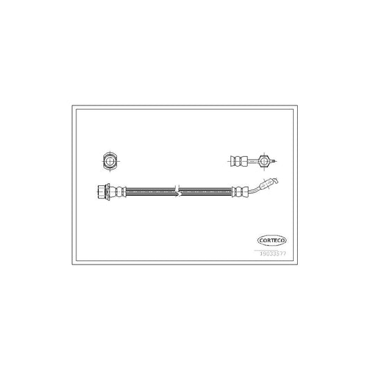 Corteco 19033577 Brake Hose For Toyota Avensis Ii Hatchback (T25) | ML Performance UK
