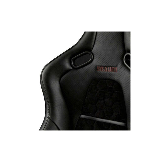 BRAUM Falcon-S Reclinable Composite Seats Black Leatherette Alcantara Inserts Carbon Fiber Composite Honeycomb – Priced Per Pair | ML Performance UK Car Parts