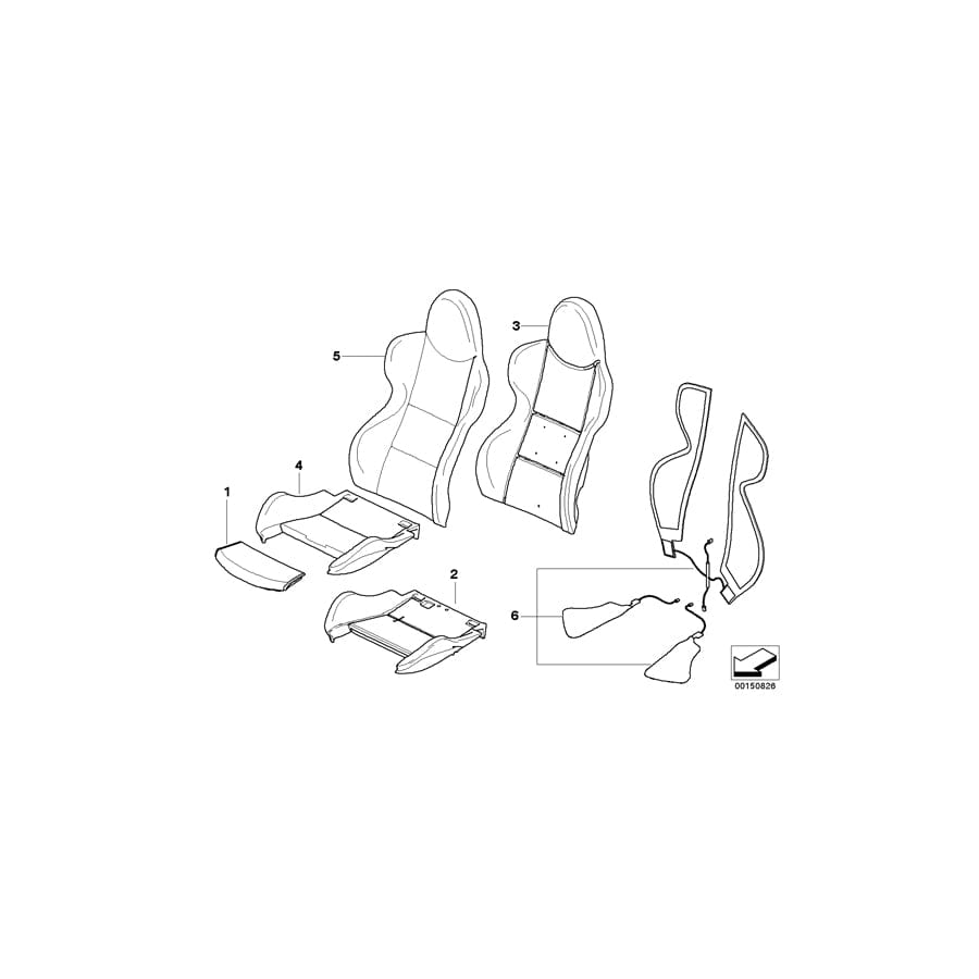 Genuine BMW 52108040453 E85 E86 Seat Cover Leather Left SCHWARZ (Inc.  & Z4 M3.2) | ML Performance UK Car Parts