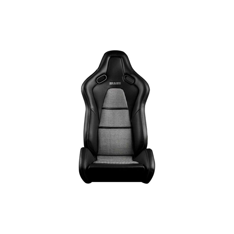 BRAUM Falcon-S Reclinable Composite Seats Black Leatherette Houndstooth Fabric Carbon Fiber Composite Honeycomb Priced Per Pair