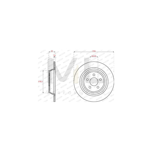 FERODO DDF2821C Brake Disc Solid | ML Performance Car Parts
