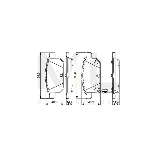 Bosch 0986495301 Brake Pad Set For Suzuki Swift Iv Hatchback (Fz, Nz) With Acoustic Wear Warning, With Mounting Manual BP1590 | ML Performance Car Parts