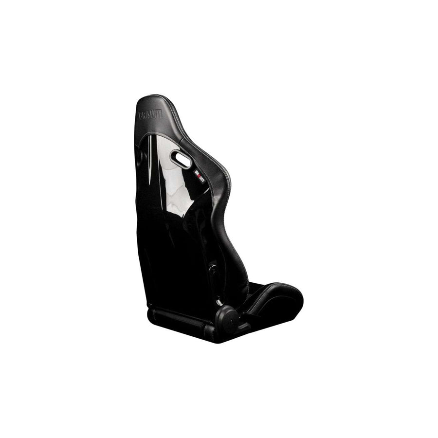 BRAUM Falcon-S Series Reclinable Composite Seats (White Leatherette Alcantara Inserts White Stitching) – Priced Per Pair