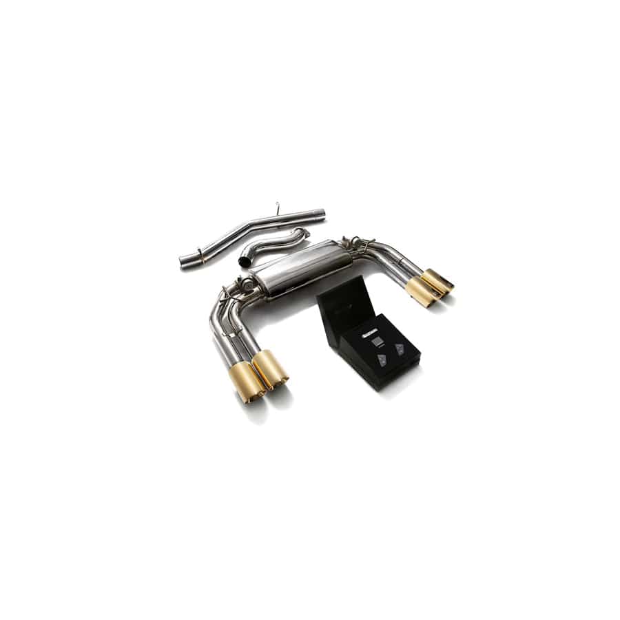 Armytrix AUVS5-QS11G Valvetronic Exhaust System Audi S3 8V 2.0 2013-2021 with Quad Gold 3.5"  | ML Performance UK UK Car Parts