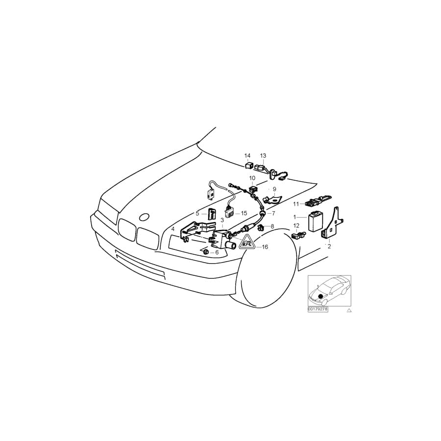 Genuine BMW 65718367606 E36 Bowden Cable F Cruise Control (Inc. 316i, 316i 1.6 & 318i) | ML Performance UK Car Parts