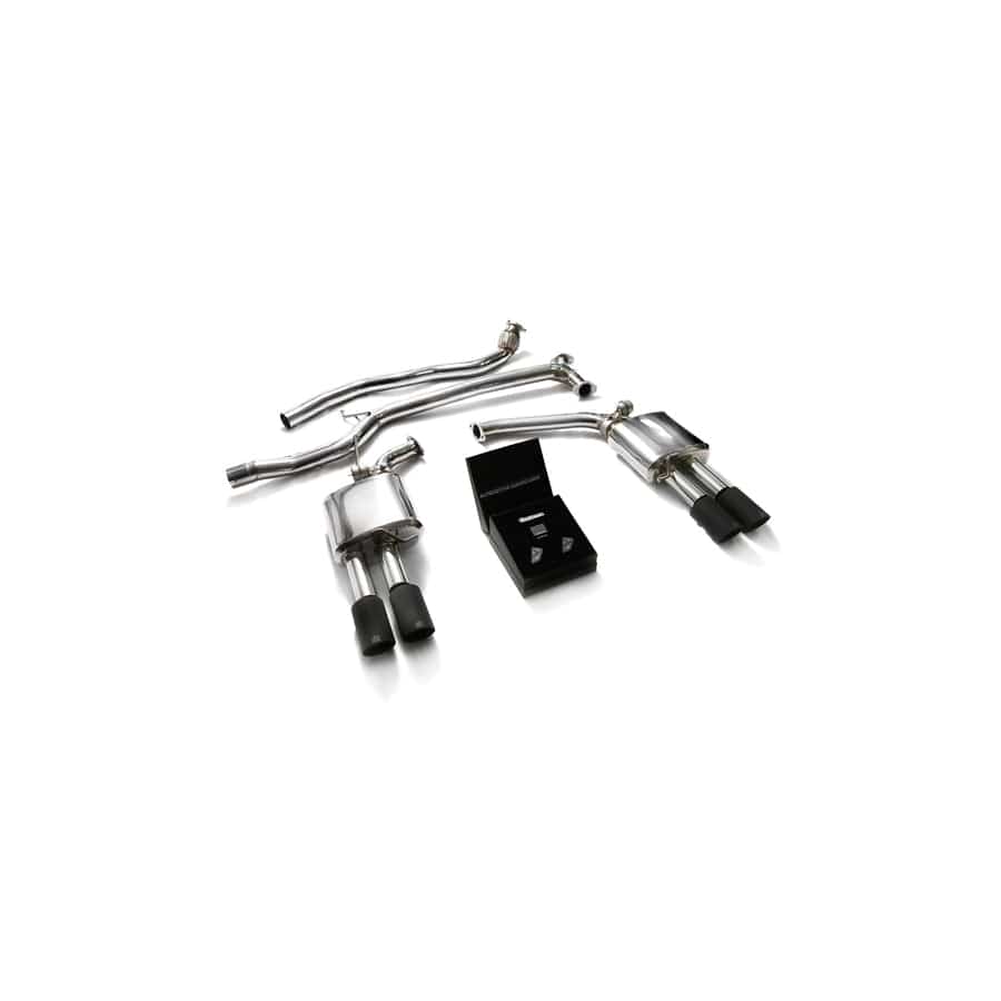 Armytrix AUB82-QS11M Valvetronic Exhaust System Audi A5 | A5 Quattro 2005-2015 with Quad Matte Black 3.5"  | ML Performance UK UK Car Parts