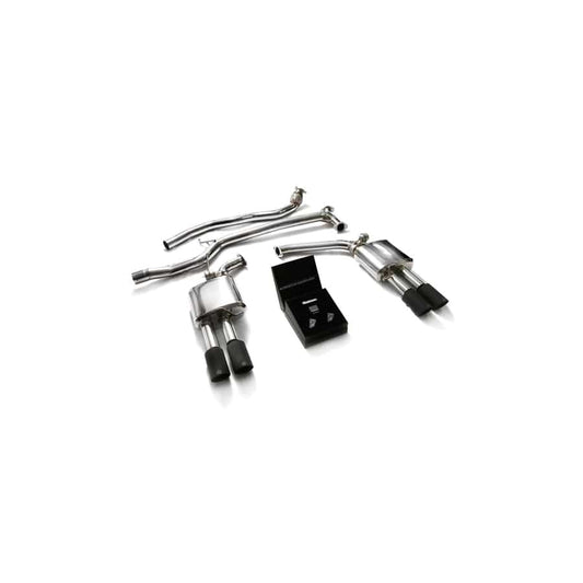 Armytrix AUB82-QS11M Valvetronic Exhaust System Audi A5 | A5 Quattro 2005-2015 with Quad Matte Black 3.5"  | ML Performance UK UK Car Parts