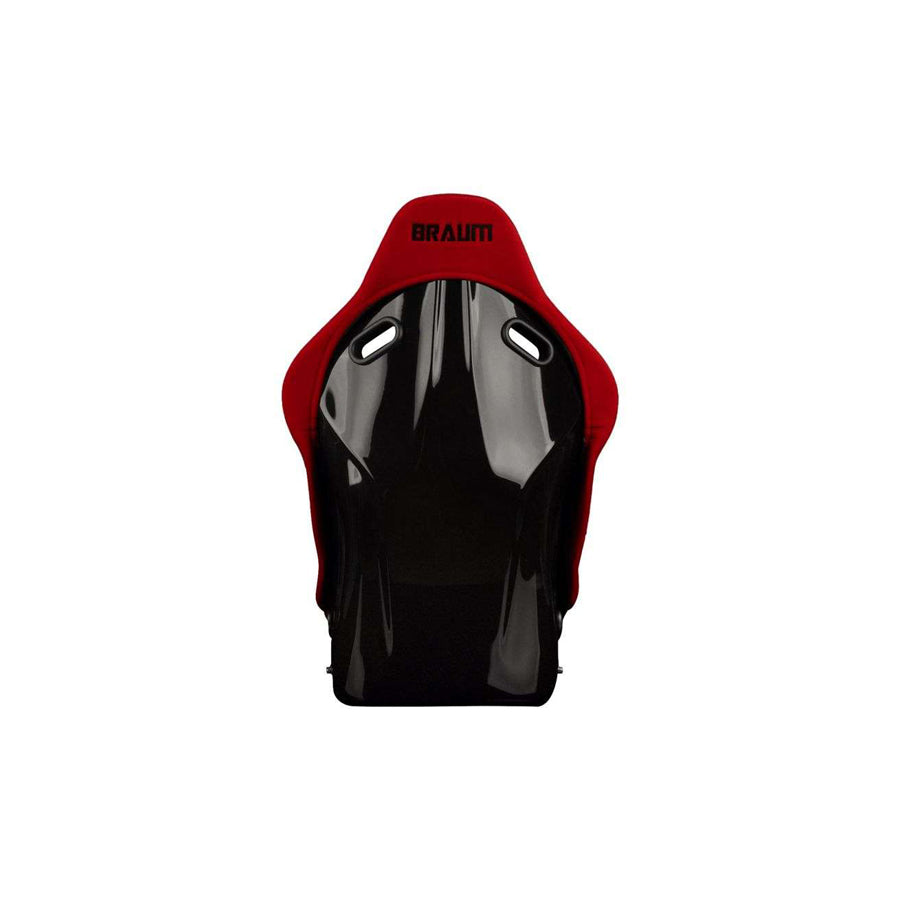 BRAUM Falcon-S Series Fixed Back Bucket Composite Seat (Red Cloth Alcantara Inserts Black Stitching) - Priced Per Seat