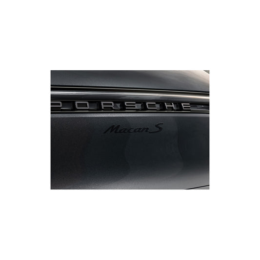 Genuine Porsche Rear Badge Macan S, In Black (High-Gloss) Porsche Macan Ii / Macan Ii S | ML Performance UK Car Parts