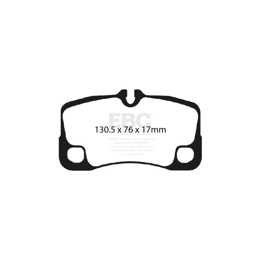 EBC PD05KR384 Porsche 911 (997) Orangestuff Rear Brake Pad & Plain Disc Kit - Brembo Caliper 2 | ML Performance UK Car Parts