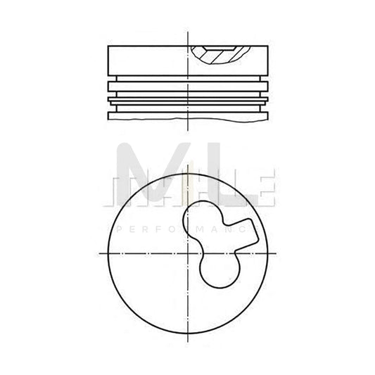MAHLE ORIGINAL 640 32 01 Piston for 94,5 mm, with piston rings, with piston ring carrier | ML Performance Car Parts