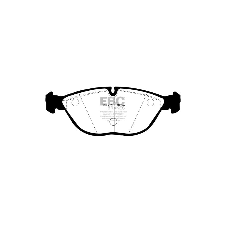 EBC PD07KF090 Chrysler Mercedes-Benz Redstuff Front Brake Pad & USR Disc Kit - ATE Caliper 2 | ML Performance UK Car Parts