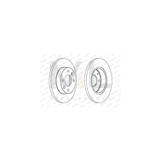 FERODO PREMIER Coat+ disc DDF055C Brake Disc Solid, Coated, with bolts/screws | ML Performance Car Parts