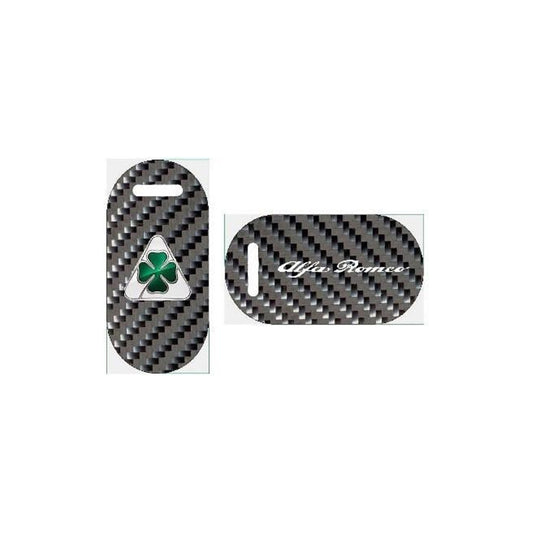 Fabspeed Alfa Romeo QV Logo & Script Carbon Fiber Keyring | ML Performance UK