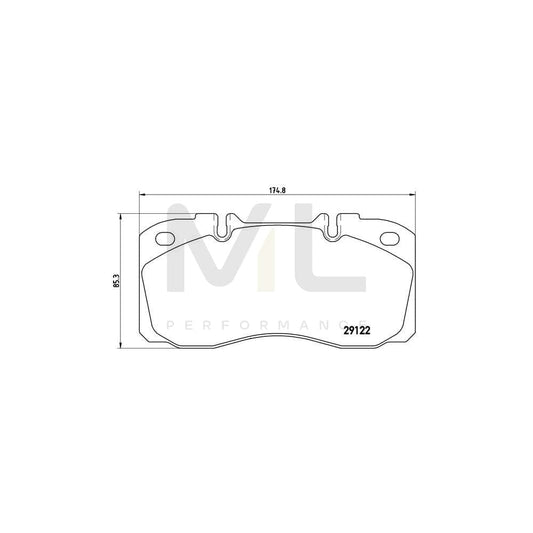 Brembo P A6 025 Brake Pad Set Prepared For Wear Indicator | ML Performance Car Parts