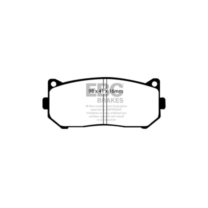 EBC DP1235 Kia Ultimax Rear Brake Pads - Sumitomo Caliper (Inc. Carens, Clarus, Mentor, Shuma) 2 | ML Performance UK Car Parts