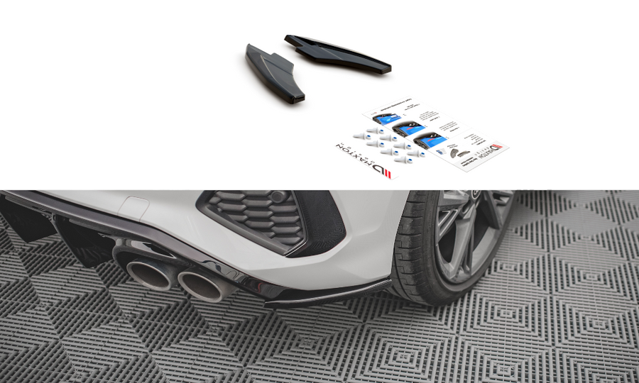 Maxton Design AU-A3-8Y-SLINE-RSD2T Rear Side Splitters V.2 Audi S3 8Y Sportback | ML Performance UK Car Parts