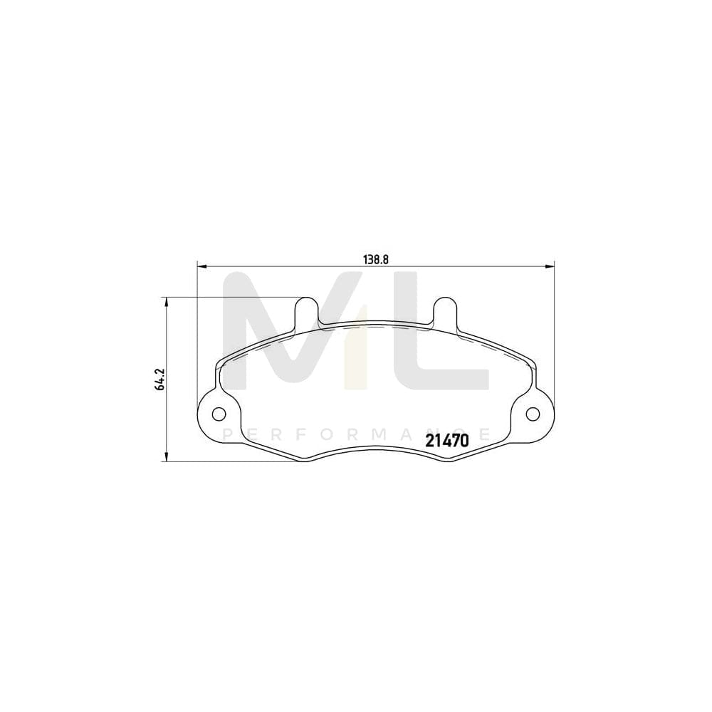 Brembo P 24 049 Brake Pad Set For Ford Transit With Acoustic Wear Warning | ML Performance Car Parts