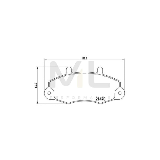 Brembo P 24 049 Brake Pad Set For Ford Transit With Acoustic Wear Warning | ML Performance Car Parts