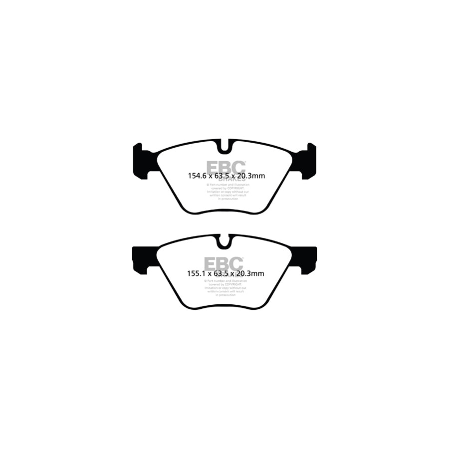 EBC PD14KF481 BMW E60 E61 Bluestuff Front Brake Pad & GD Disc Kit - ATE Caliper 2 | ML Performance UK Car Parts