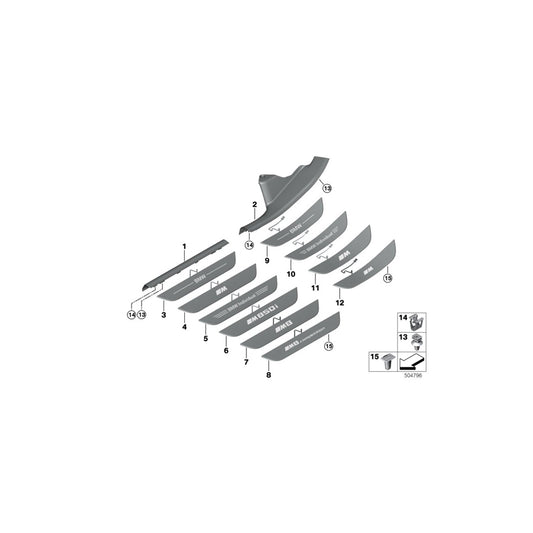 Genuine BMW 51479493081 F93 G16 Cover Strip, Interior Entrance ELFENBEINWEISS (Inc. 840dX, 840i & M8) | ML Performance UK