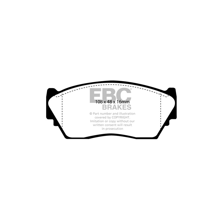 EBC PD01KF1102 Nissan Greenstuff Front Brake Pad & Plain Disc Kit  (Inc. Sunny & 100NX) 2 | ML Performance UK Car Parts